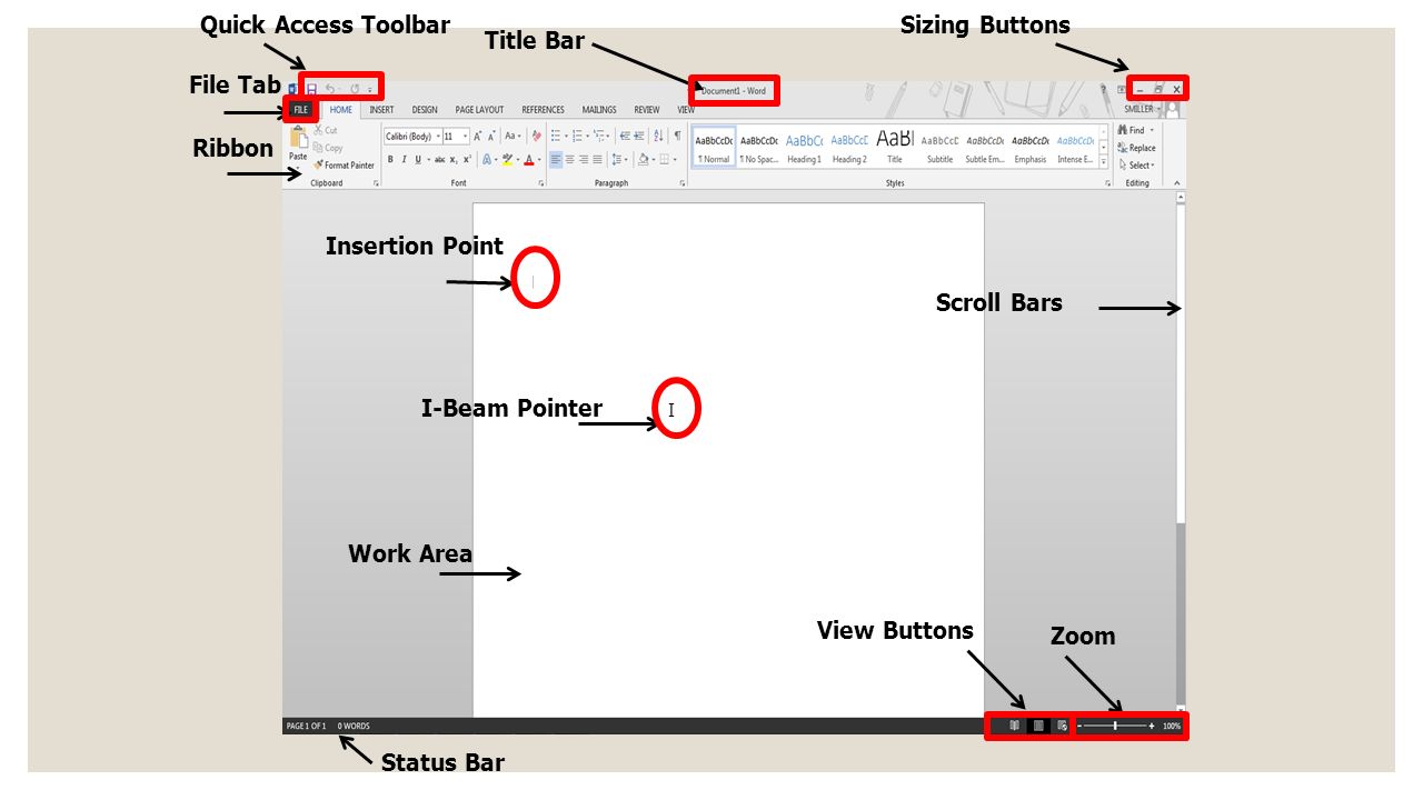 Microsoft Word Screen Parts Ppt Video Online Download