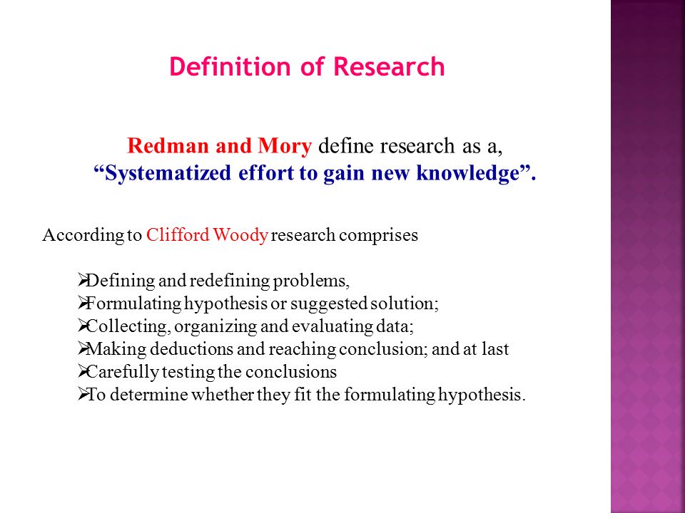 5 definition of research