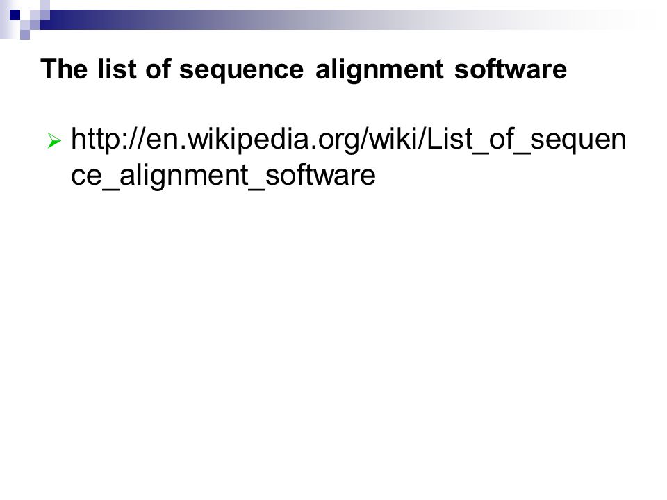 The list of sequence alignment software