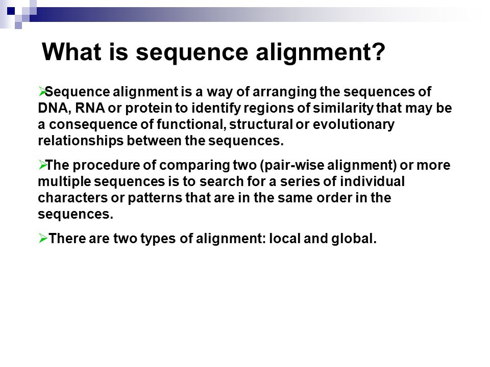What is sequence alignment