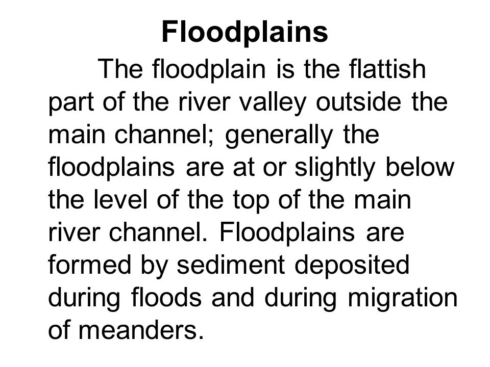 Floodplains