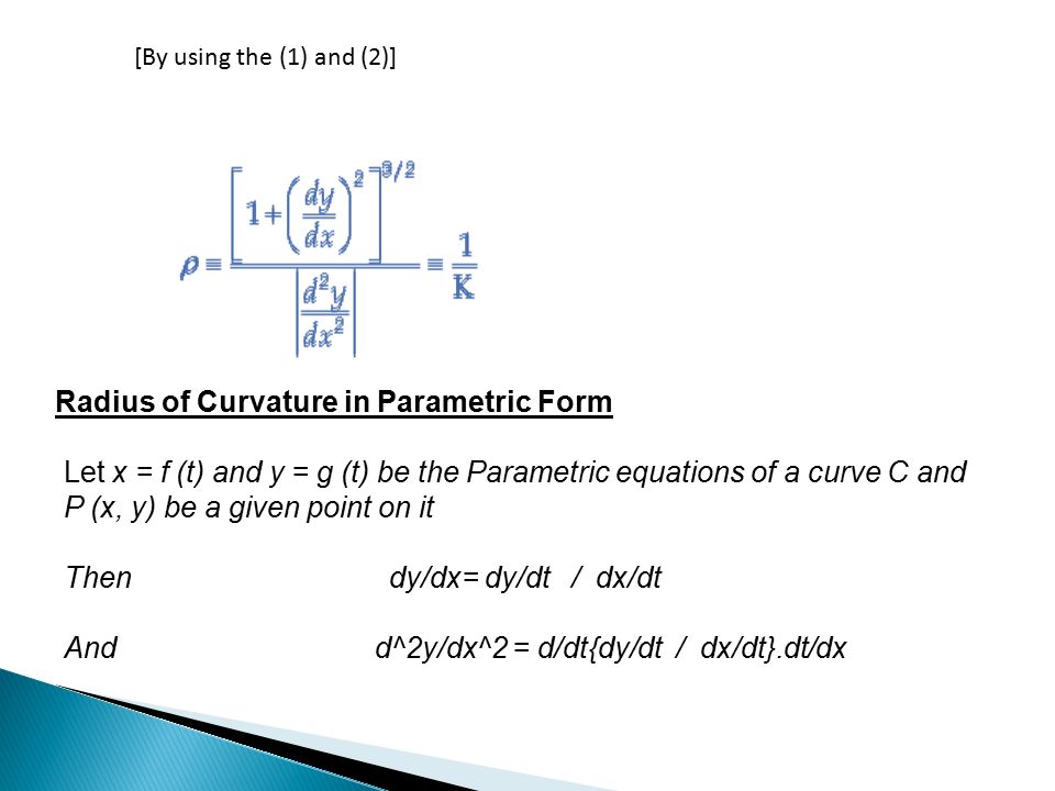 Radius of Curvature in Parametric Form