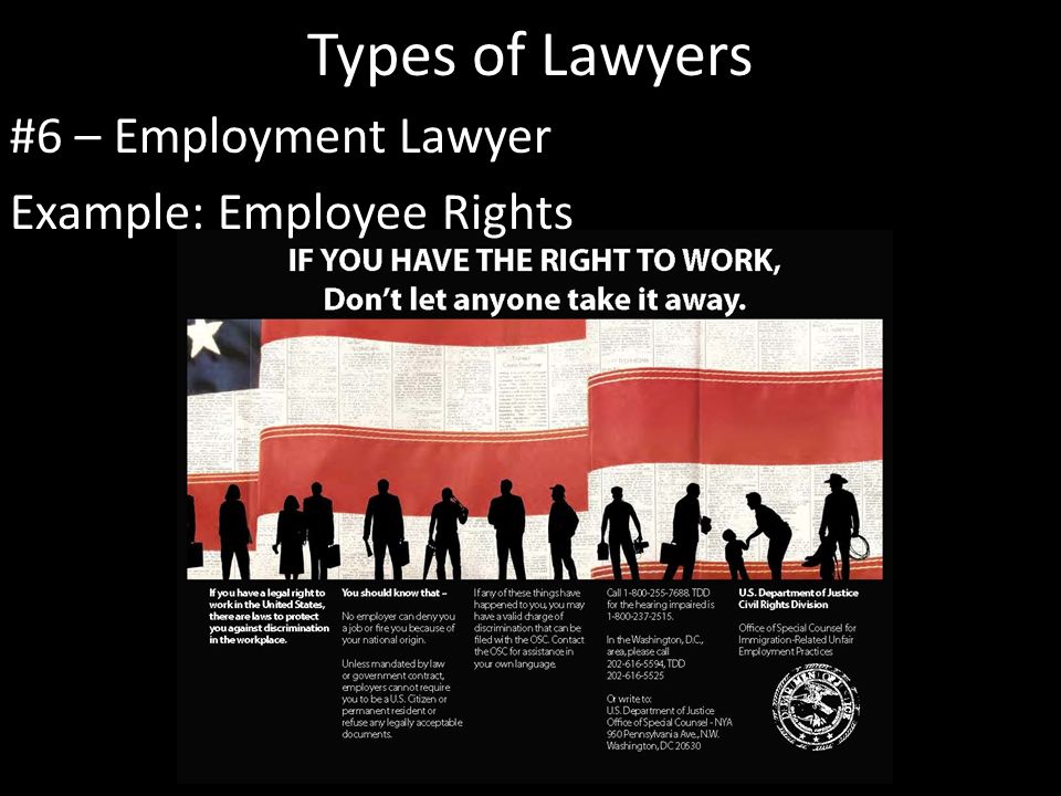 Types of Lawyers #6 – Employment Lawyer Example: Employee Rights