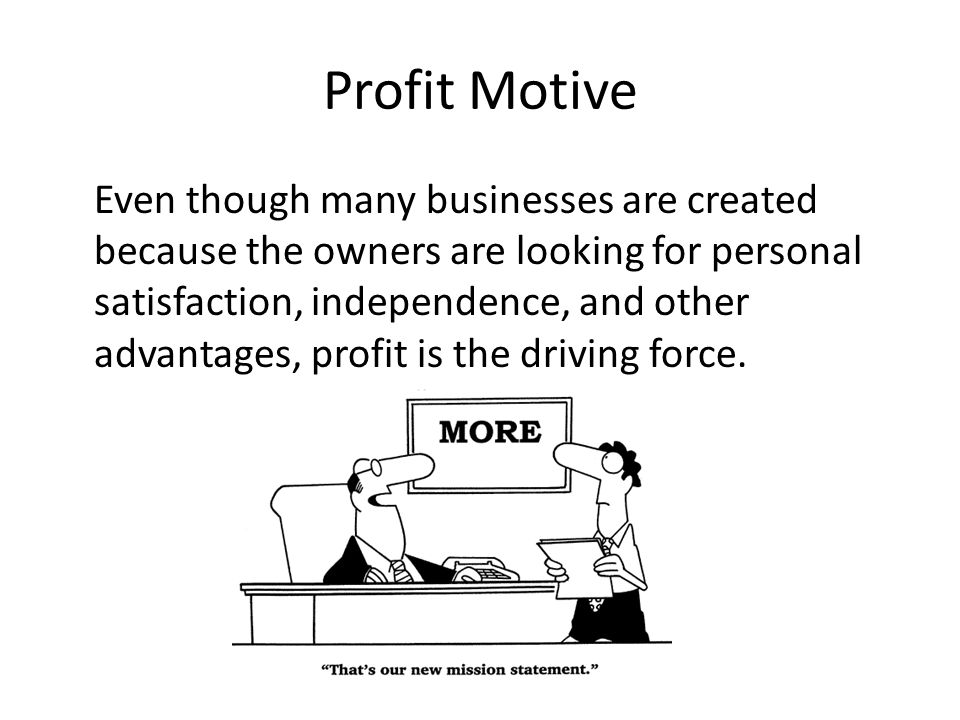 Profit Motive