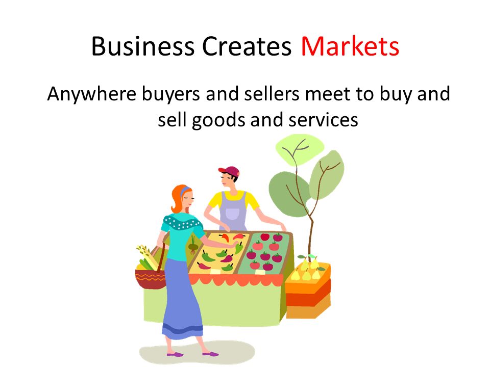 Business Creates Markets