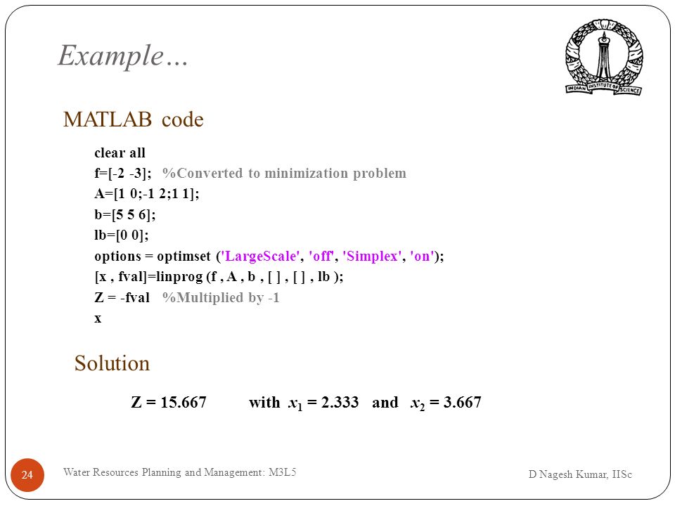 Matlab examples