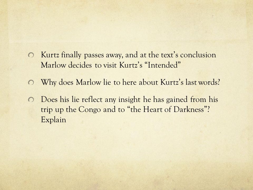 relationship between marlow and kurtz