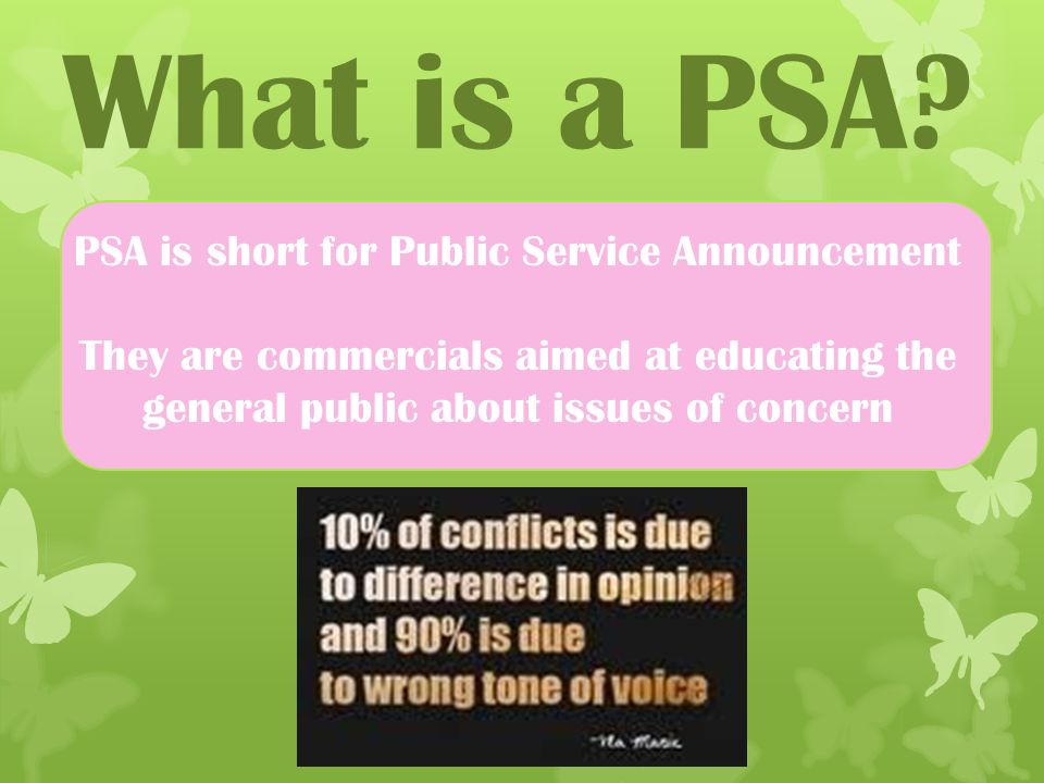 psa is short for)