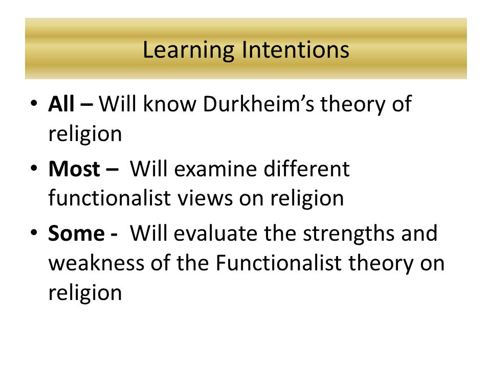 functionalist theory of religion
