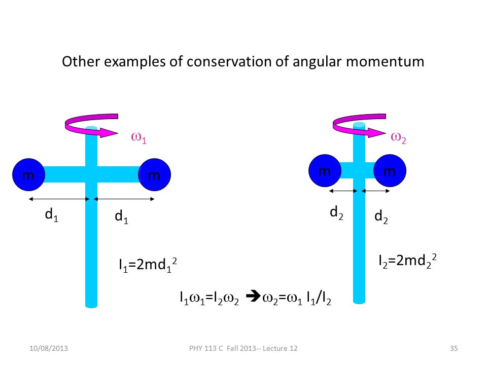 Chapters 10 & 11 – Rotational motion, torque, and angular momentum ...