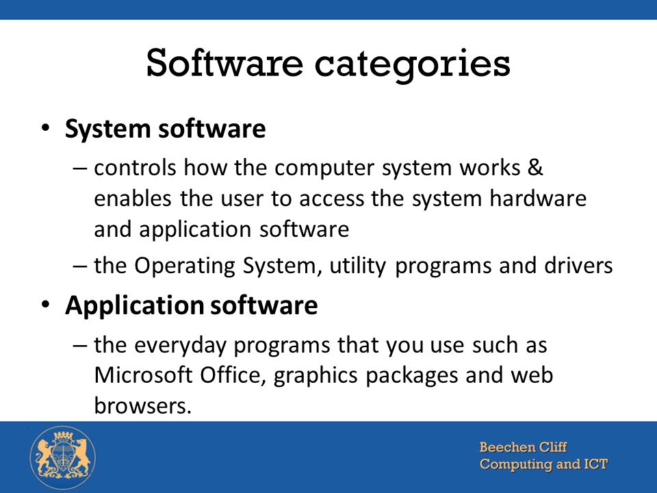 operating system application software