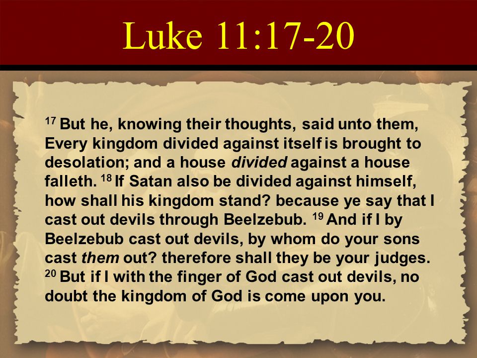 Luke 11:17-20