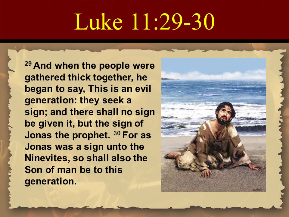 Luke 11:29-30
