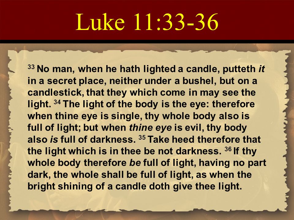 Luke 11:33-36