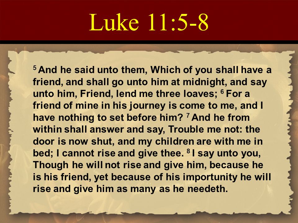 Luke 11:5-8
