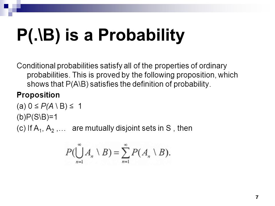 Chapter Three Conditional Probability And Independence Ppt Video Online Download
