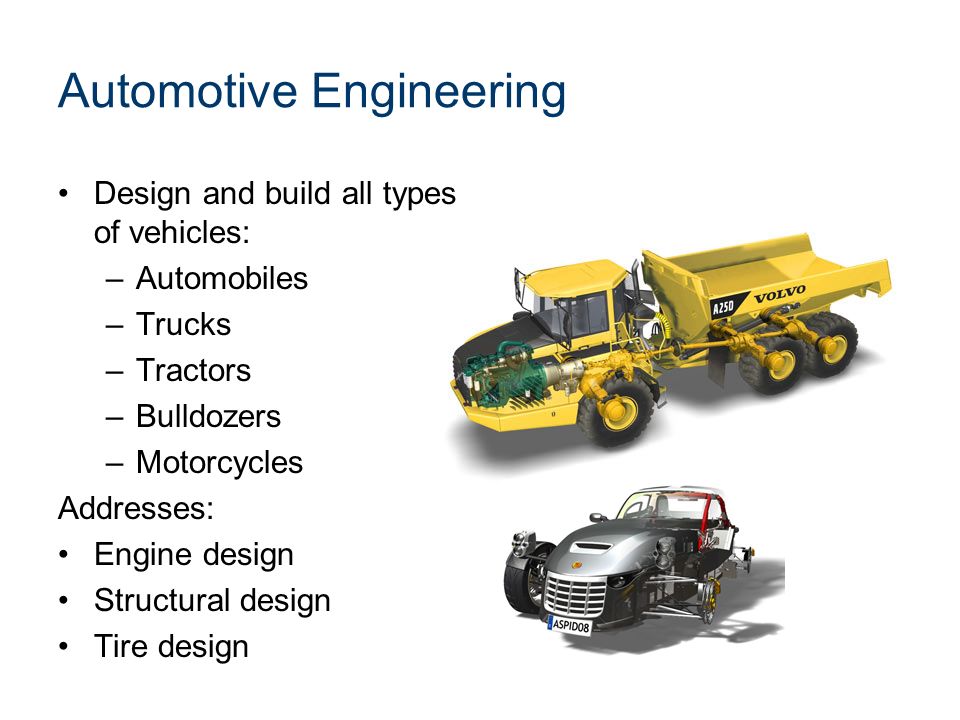 types of automotive engineering