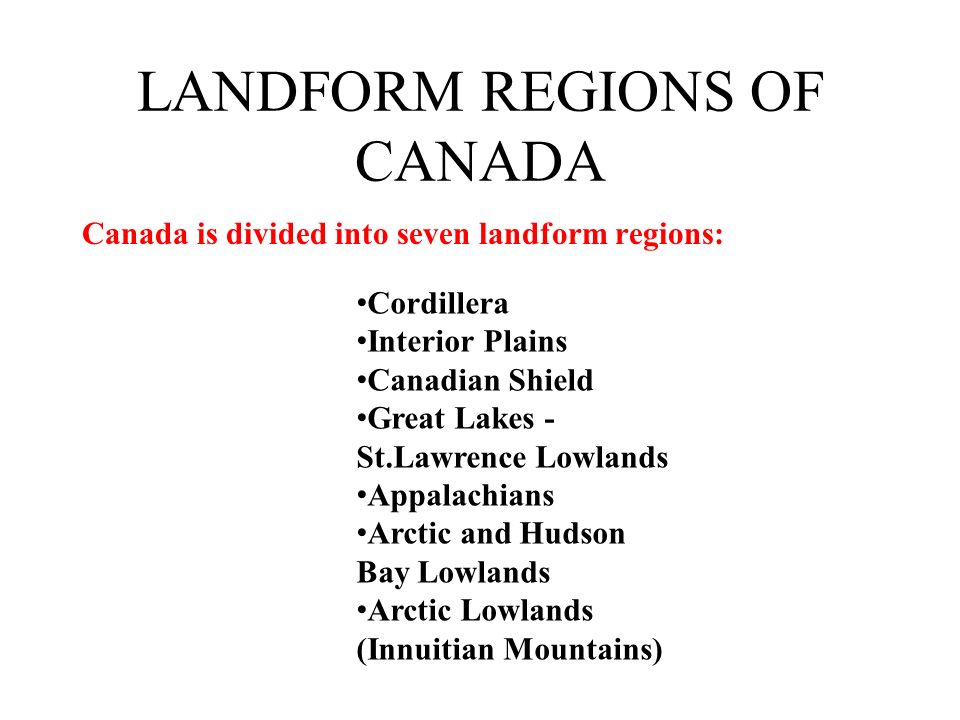 Landform Regions Of Canada Ppt Download