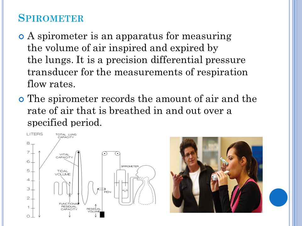 Spirometer & Lung volume - ppt video online download
