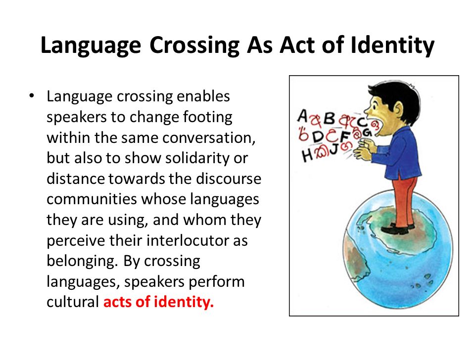 Language Crossing As Act of Identity - ppt video online download