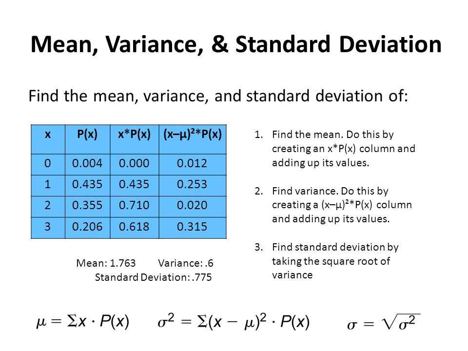 Mean std. Variance and Standard deviation. Mean Standard deviation. How to find Standard deviation. Standard deviation probability.