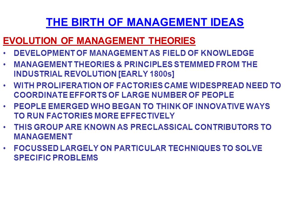 contributors of management theories