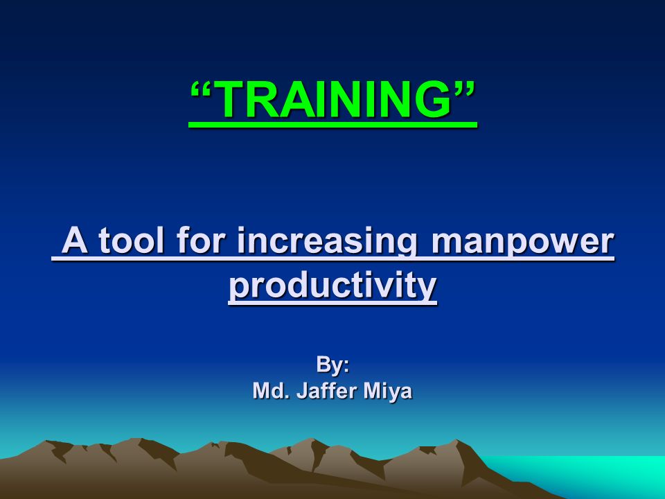 manpower training