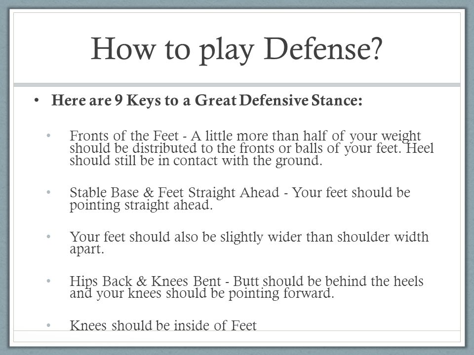 Defensive Strategy BASKETBALL. - ppt video online download
