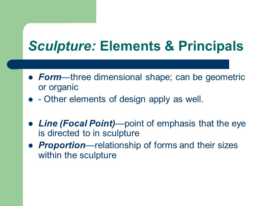 Featured image of post Elements Of Sculpture Design : Technical and structural data ♦display: