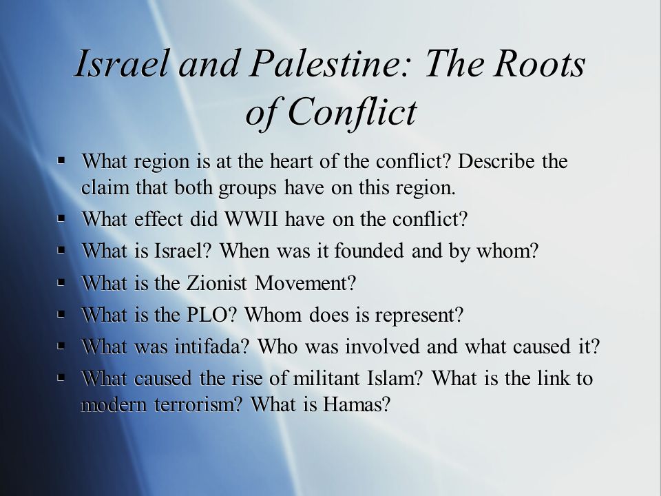 The Israeli-Palestinian Conflict - ppt download