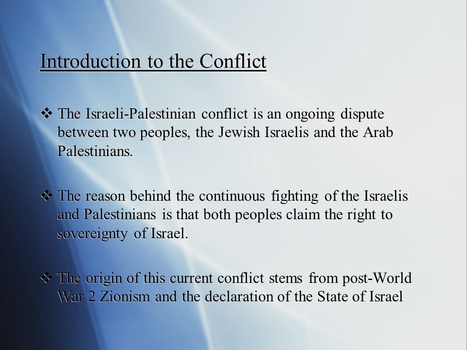 The Israeli-Palestinian Conflict - ppt download