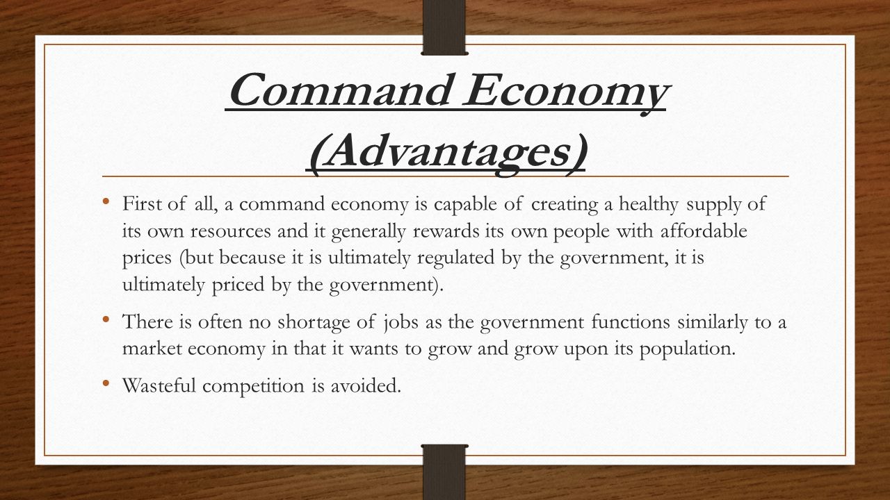 what are the disadvantages of a command economy