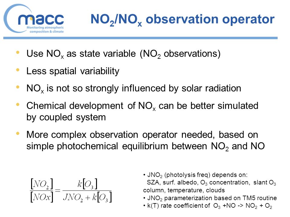 NO2/NOx observation operator