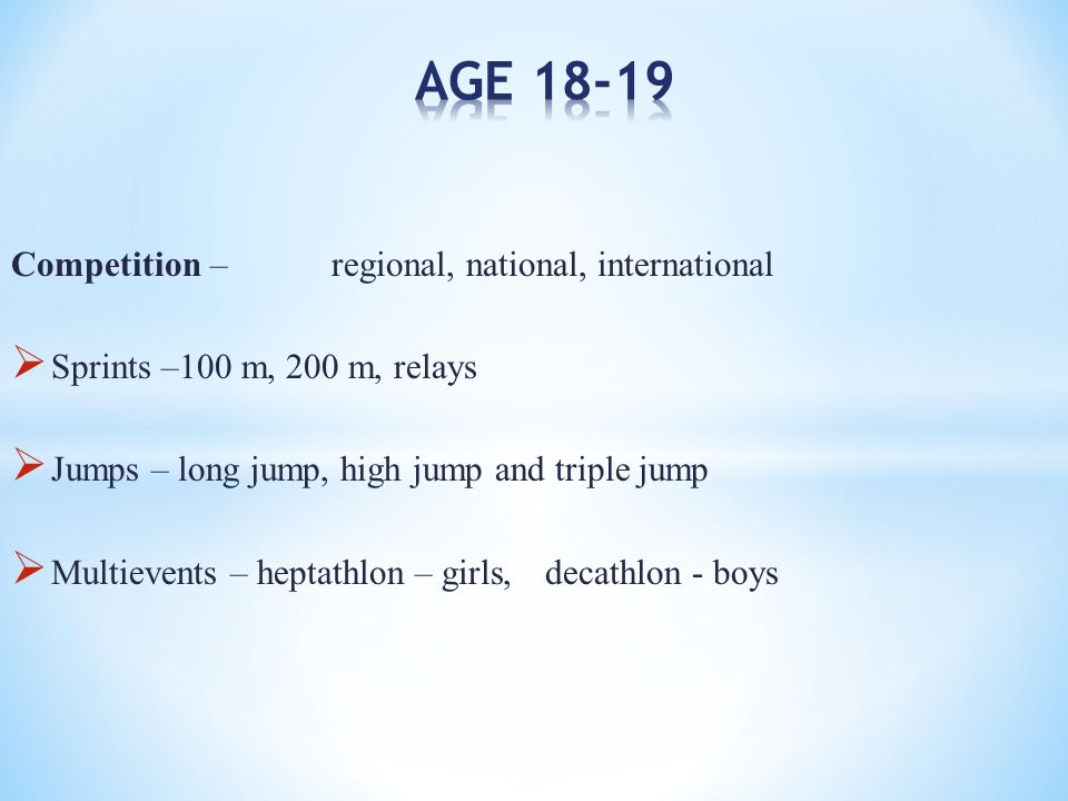 AGE Competition – regional, national, international