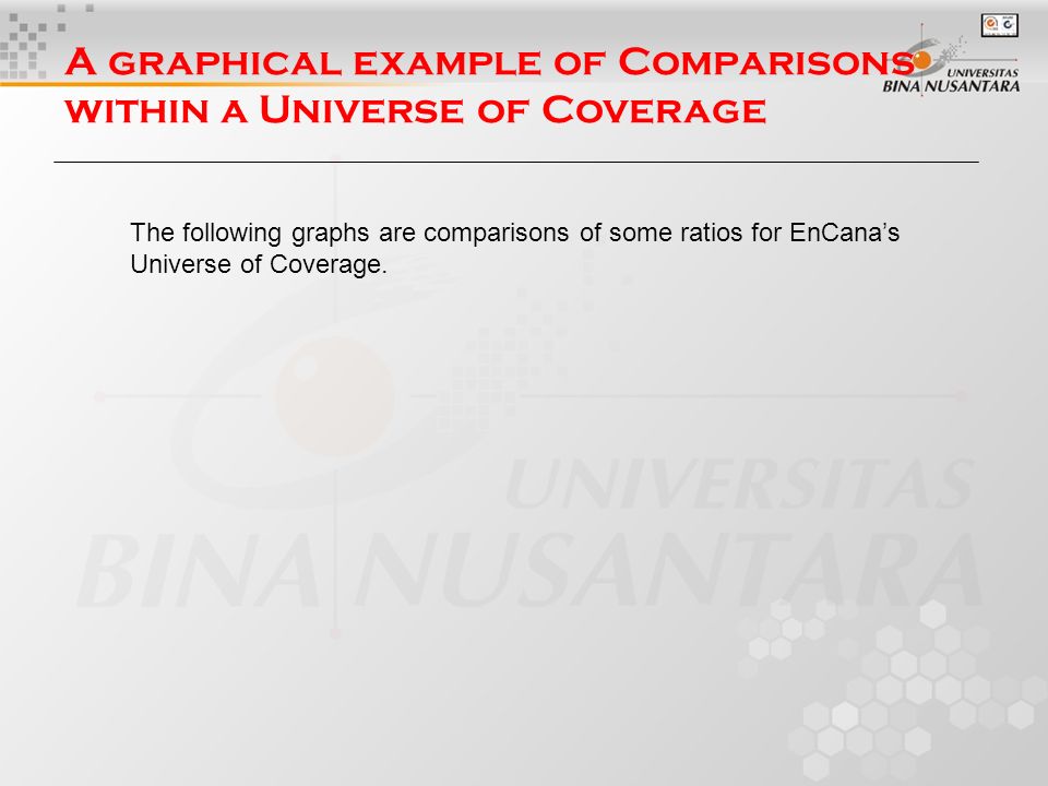 A graphical example of Comparisons within a Universe of Coverage