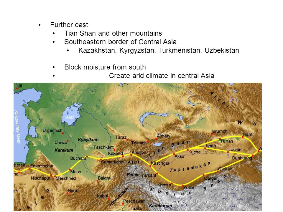 Географическое положение полупустынь и пустынь в евразии