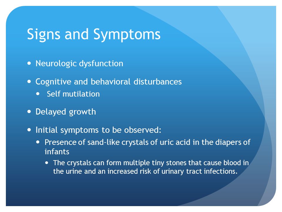 Lesch Nyhan Syndrome and Self-Injurious Behavior - ppt video ...