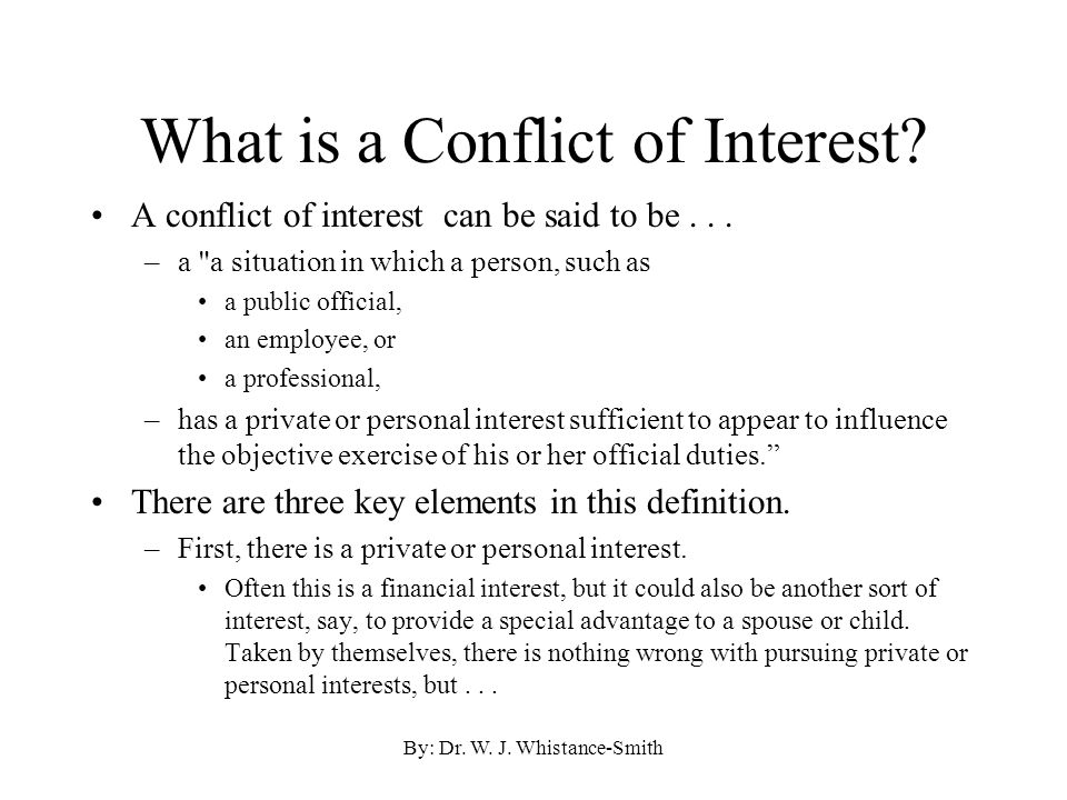 conflict of interest in business ethics