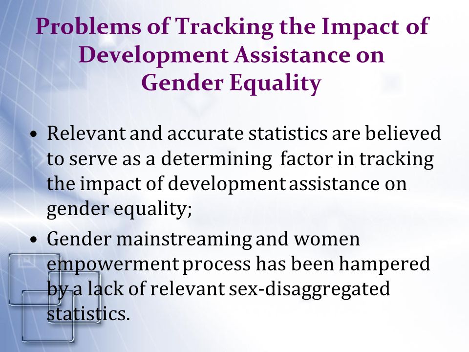 Problems of Tracking the Impact of Development Assistance on Gender Equality