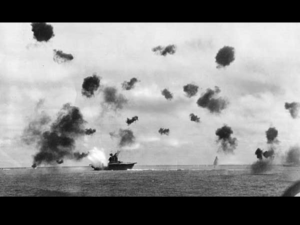 Air attacks in the Battle of the Coral Sea.