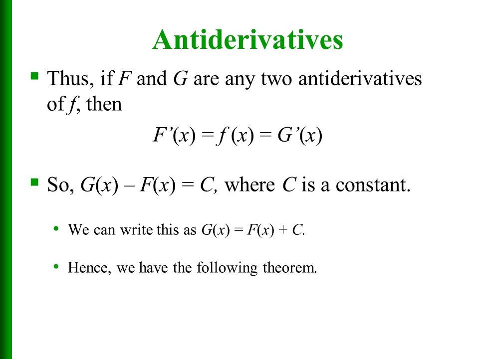 Applications Of Differentiation Section 4 9 Antiderivatives Ppt Video Online Download