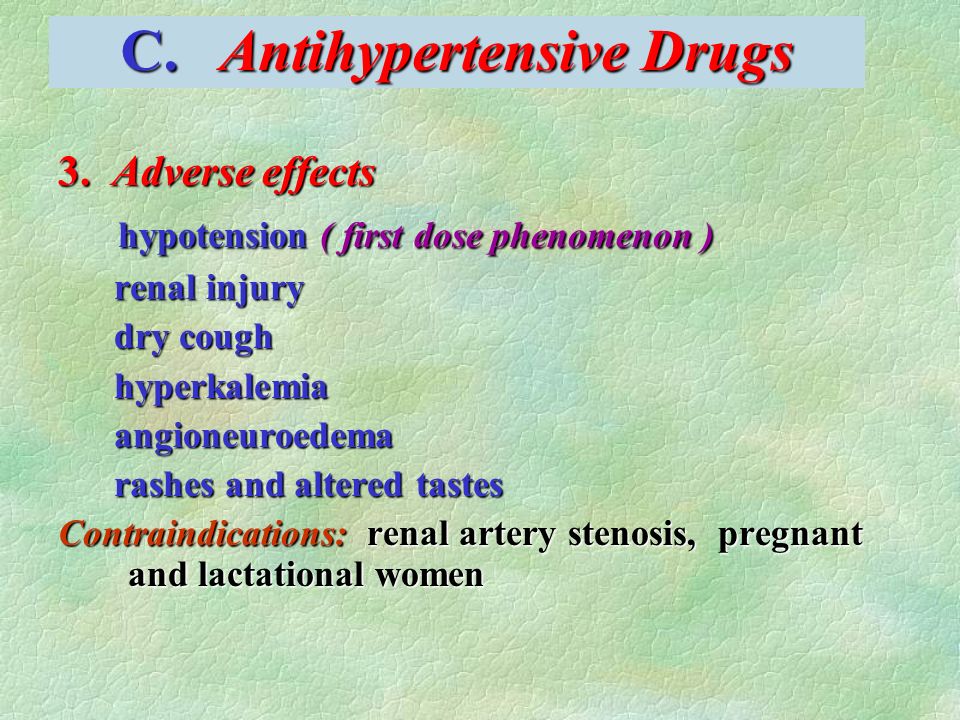 DrKnowledge - AntiHypertensive Side effects