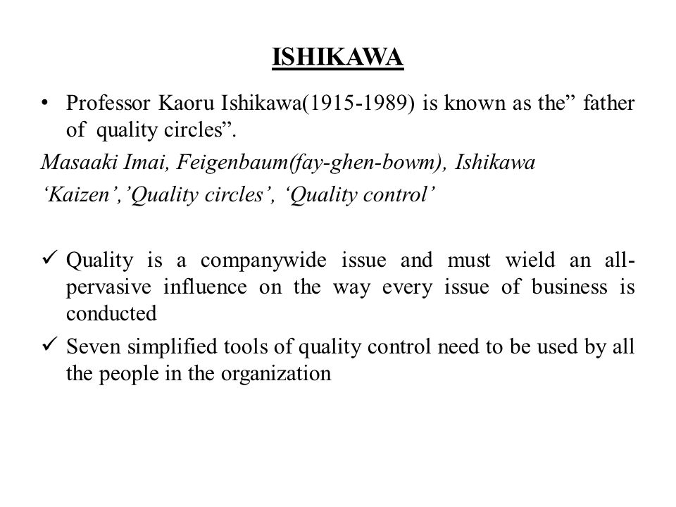 kaoru ishikawa quality circles