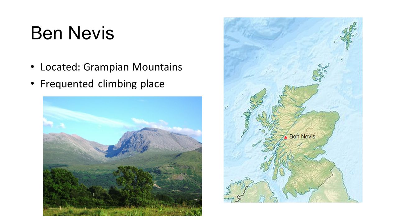 Mountains of great britain. Бен-Невис Северо-Шотландское Нагорье. Гора Бен Невис на карте. Ben Nevis на карте Великобритании. Грампианские горы на карте.