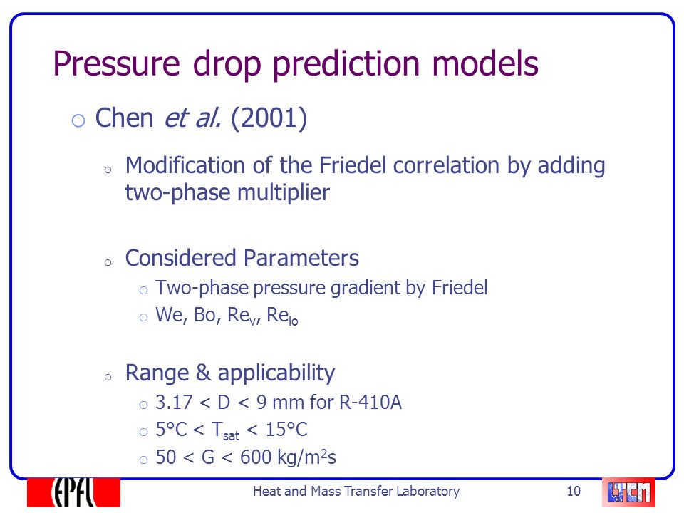 Pressure drop prediction models