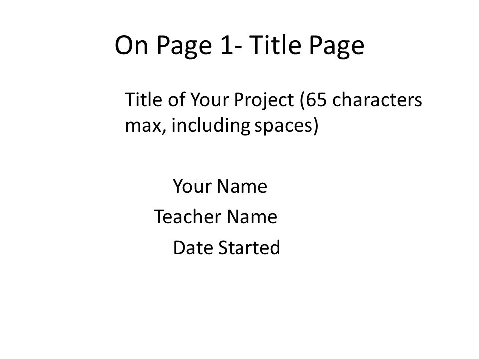 putting together the science fair logbook ppt video online download science project title page