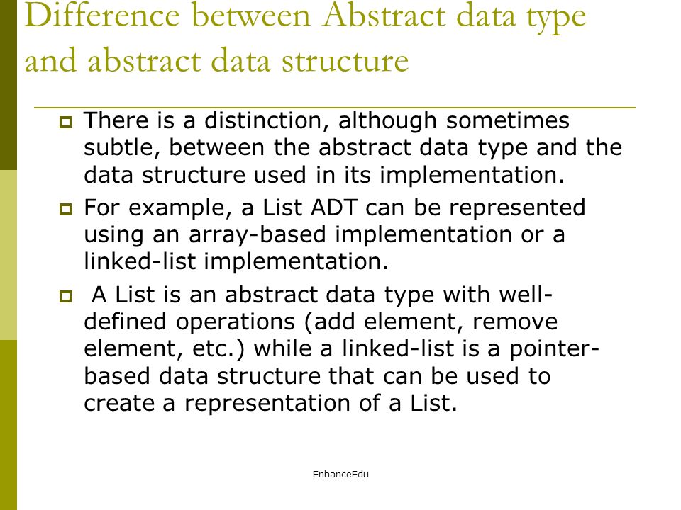 Abstract data types data types, data structures, abstract data.