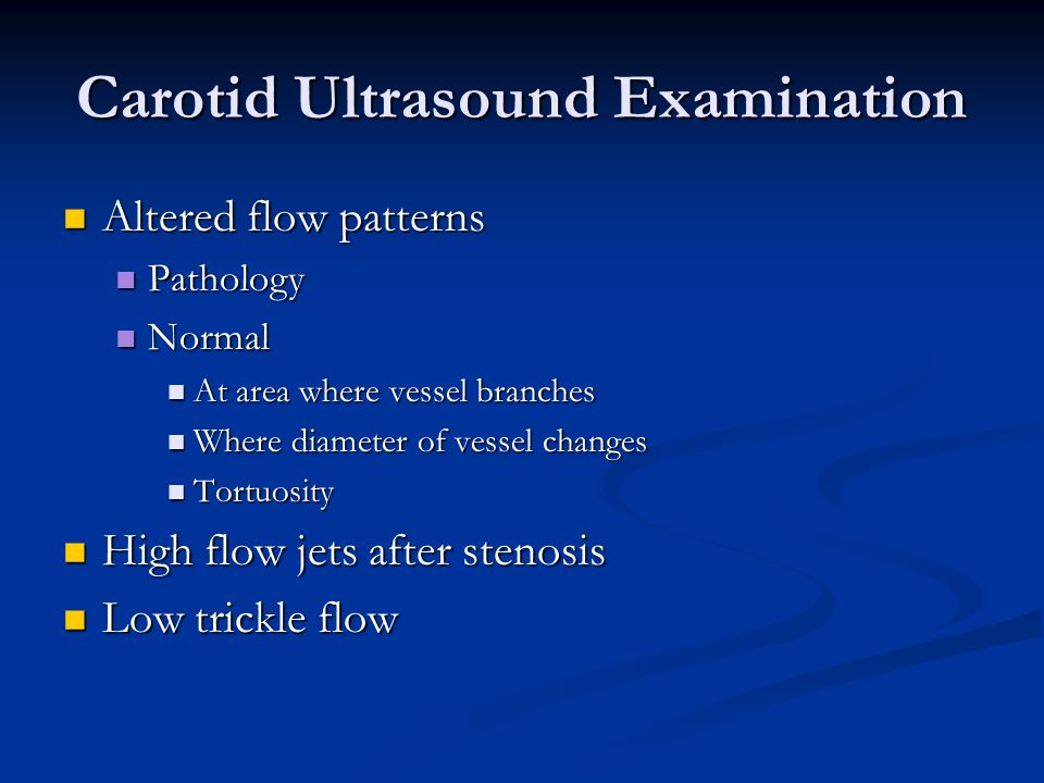 Carotid Ultrasound Examination