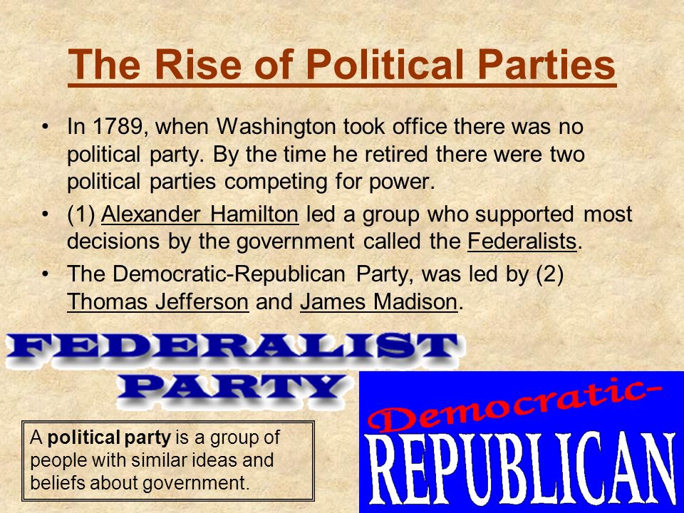 what led to the rise of political parties