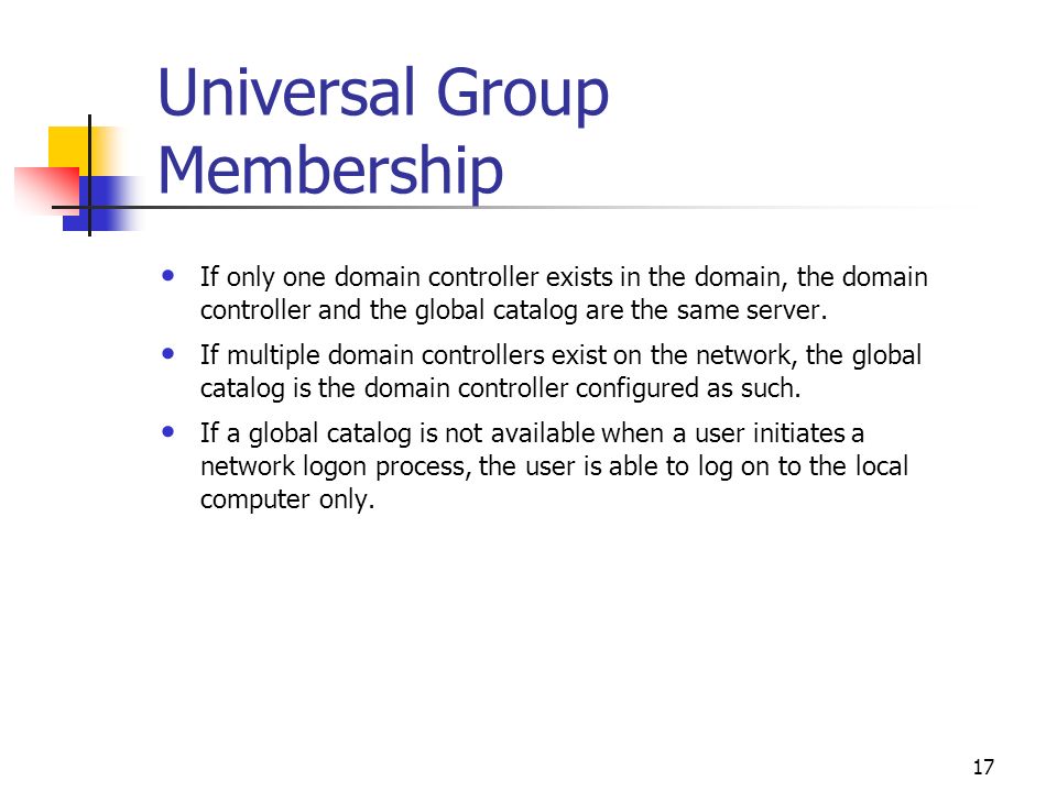 Universal Group Membership